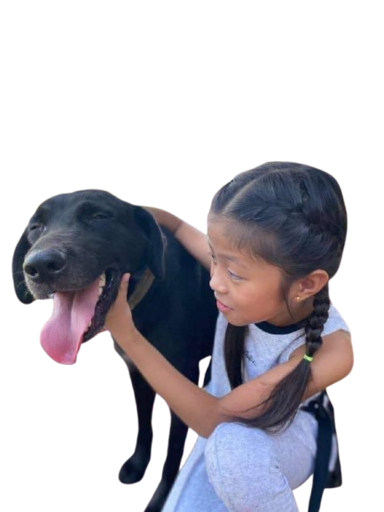 Girl with Dog